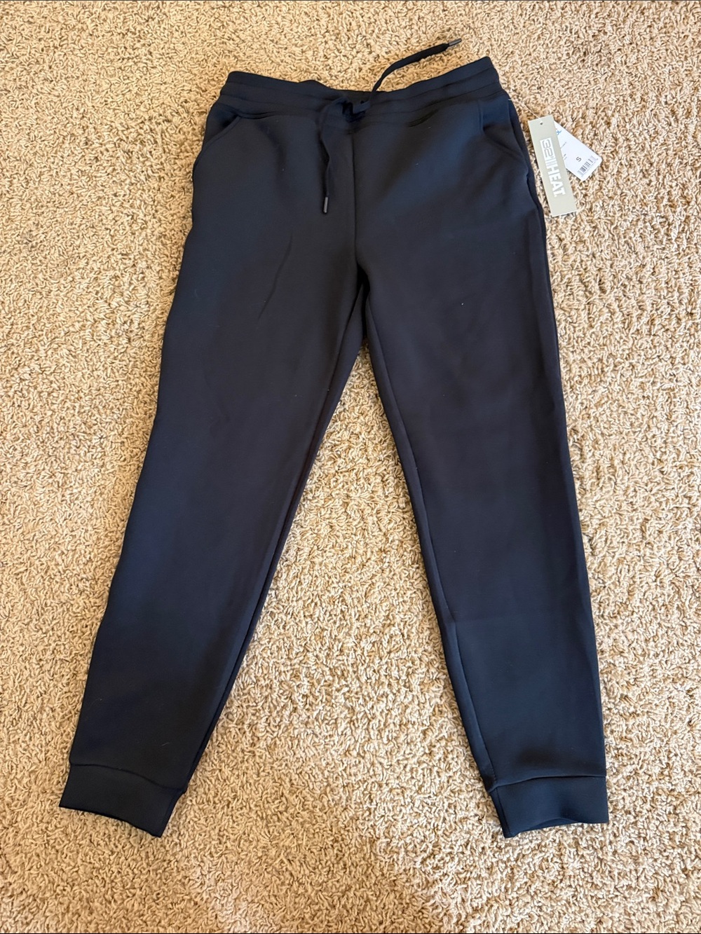 32 Degrees Black Women's Jogger Track Pants with Drawstring